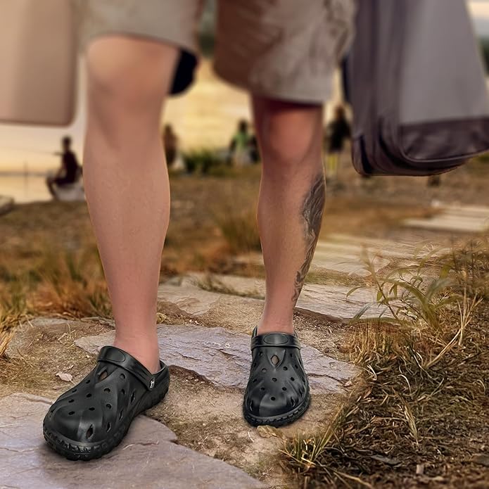 BULLIANT Men Clogs,Comfortable Mules Sandals for Men Women Cushioned Footbed Arch Support-EVA Ligthweight