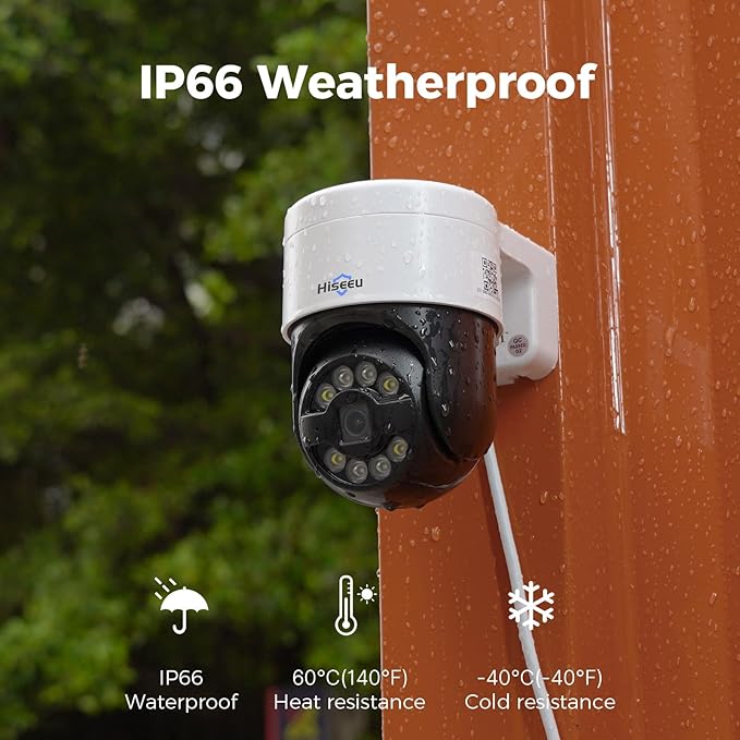 【Human Tracking+330° View】 Hiseeu 4K PoE Security Camera System,All-in-one 12" Monitor,8Pcs 5MP PoE PTZ Security Cameras for Home Security Outdoor,2-Way Audio,Color Night Vision,16CH Expandable