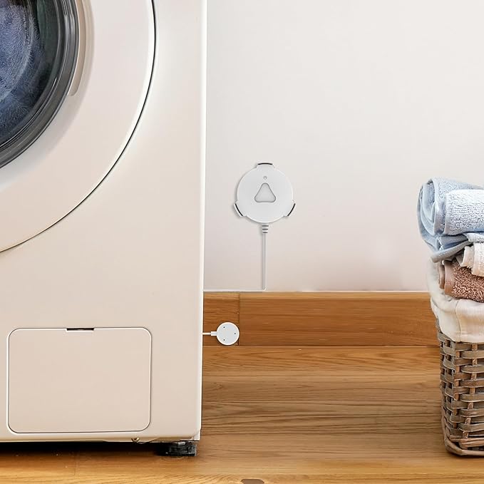 Feit Electric Smart Wi-Fi Water Leak Sensor with Audible Alarm, Wireless, Indoor/Outdoor, 24/7 Home Security System with Mobile App Notification, Battery Operated, No Hub Required, H2O/WiFi