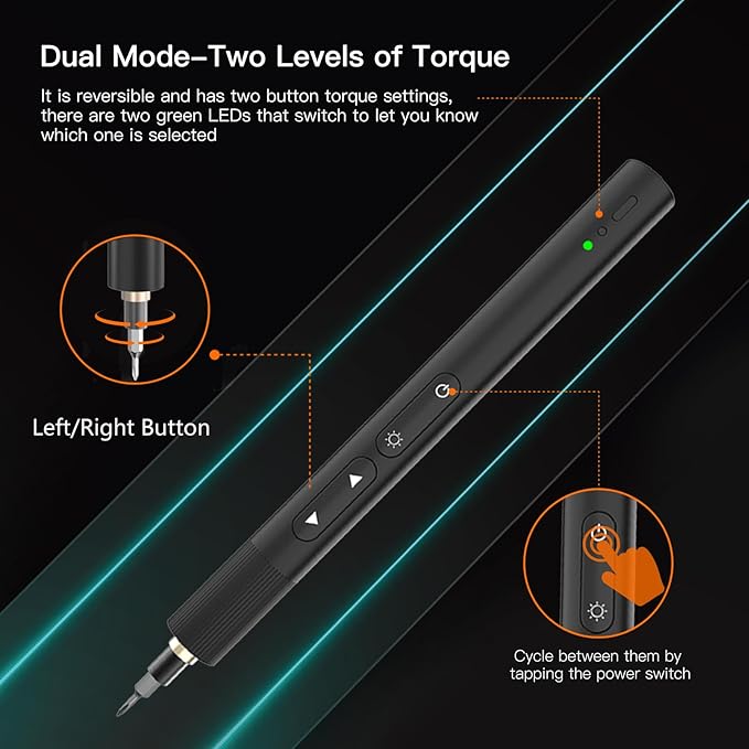 Electric Screwdriver Kits 66 in 1, Mini Screwdriver Sets, Precision Screwdriver Rechargeable with 56 Bits, Earphones Cleaner, Screwdriver Repair Tools for Camera, Laptop(Black)