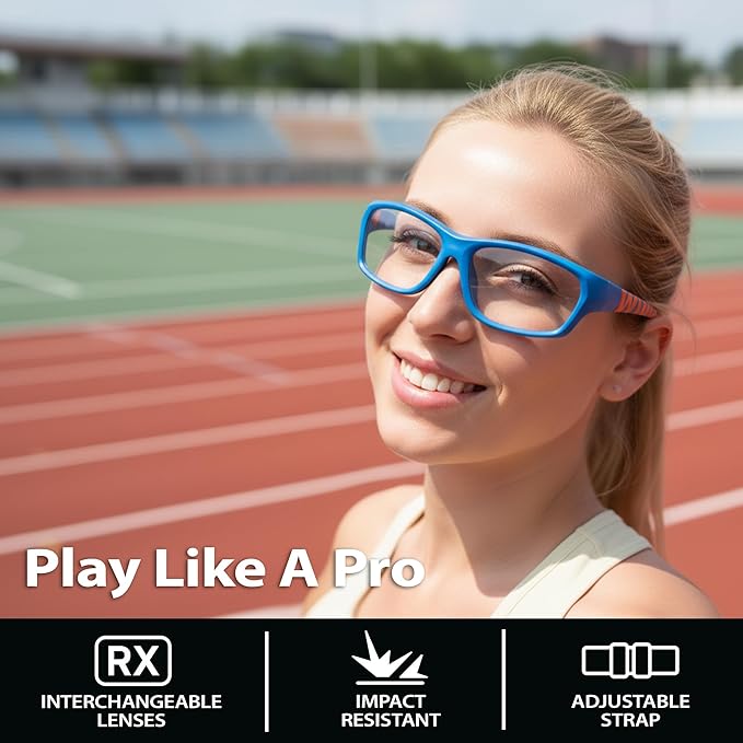 BLUE CUT Sports Protection Goggles, Anti-Fog Lenses Safety Glasses for Basketball, Pickleball and All Outdoor Sports
