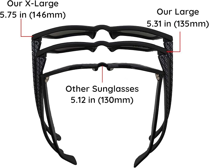 X Power ANSI Z87+ Extra Large Weekenders Safety Sunglasses Impact Resistant Polycarbonate Lens & Frame (Made In Taiwan)