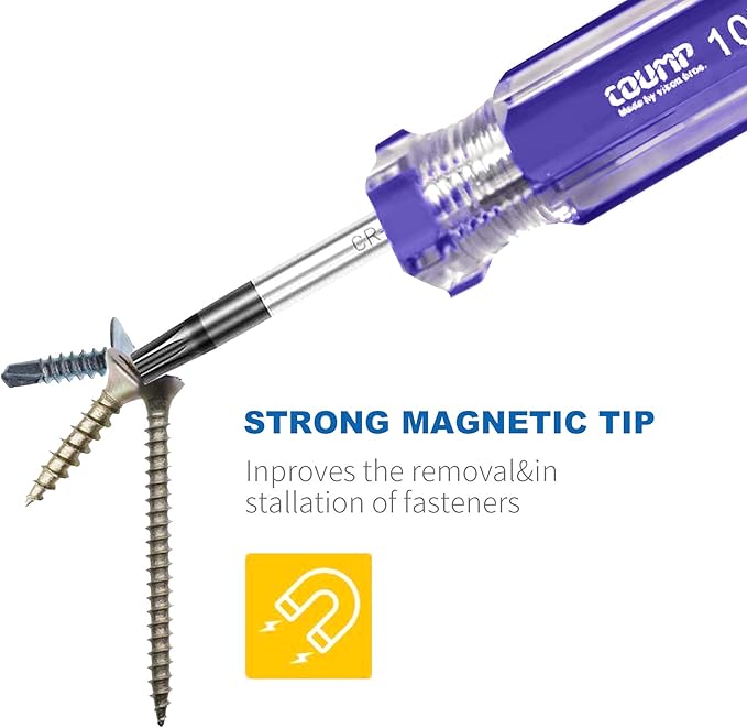 13-Piece Magnetic Torx Screwdrivers Set, Security Tamper Proof, T4、T5、T6、T7、T8、T9、T10、T15、T20、T25、T27、T30、T40 (blue)