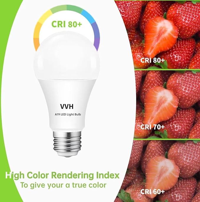 VVH 4-Pack 3 Way Bulb 30 70 100W Equivalent Light Bulb,Daylight,Three Way A19 LED Bulb E26 Base for Bedroom,Living Room,Kitchen