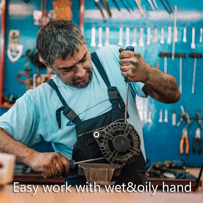 Magnetic Screwdrivers Set, 6 Pieces Slotted & Phillips Screwdriver with Permanent Magnetic Tips, Ergonomic Comfortable Handle,Rust Resistant Heavy Duty DIY Hand Tool Kit for Craftsman Repairing, Blue