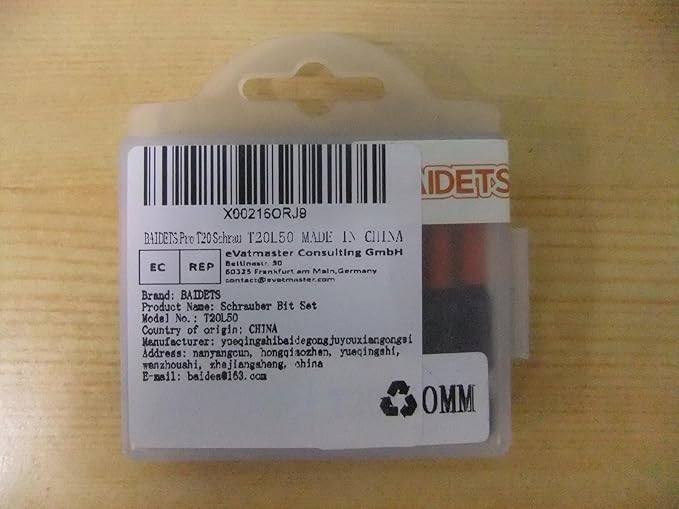 Pro T20 Screwdriver Bit Set - Torx Screwdriver 10 Pieces, 50mm Length, 1/4" Hex Shank Bit Assortment, with Storage Box