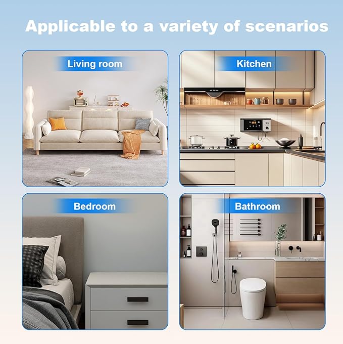 Multi Plug Outlet Extender Surge Protector Adapter, 6 Outlet with 4 USB Ports (2 USB C) 980J Power Strip Wall Charger Spaced for Travel,Home, Office, Dorm Room, White 2 Pack