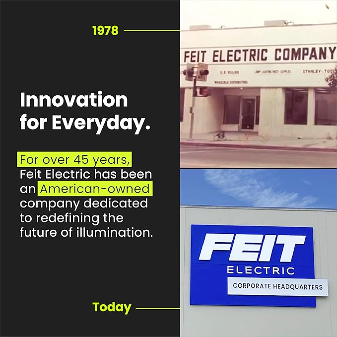 Feit Electric A19 LED Light Bulbs, 60W Equivalent, Dimmable, E26 Standard Base, 90 CRI, 800 Lumens, 2700K Soft White, 120V, 22 Years Lifetime, Damp Rated, 8 Pack, OM60DM/927CA/8