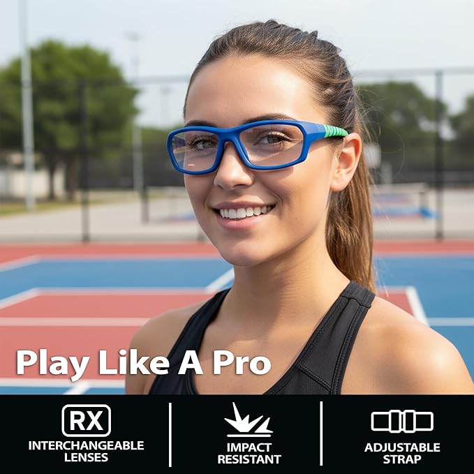 BLUE CUT Sports Protection Goggles, Anti-Fog Lenses Safety Glasses for Basketball, Pickleball and All Outdoor Sports