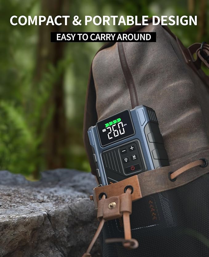 Car Battery Charger Jump Starter with Air Compressor, 4000A Jumper Box for Car Battery Portable Booster Jump Pack, 12V Jumpstart Combo 150PSI Tire Inflator Air Pump(Up to 8.0L Gas/6.5L Diesel)