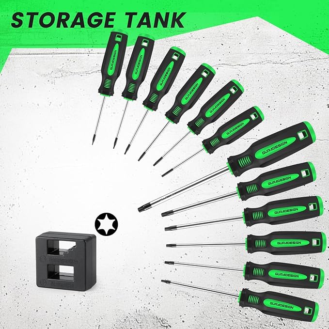 13 Pieces Magnetic Torx Screwdriver Set ,T5 -T40 Star Screwdrivers