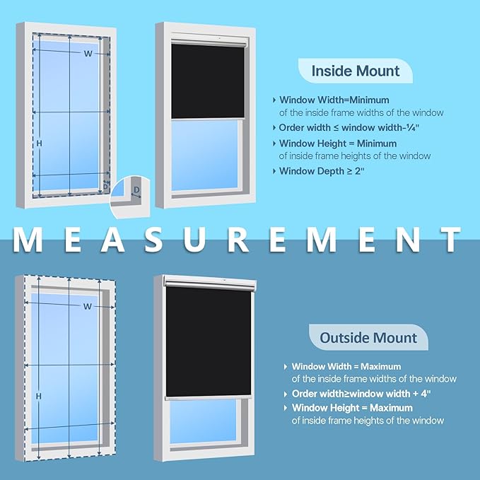 Motorized Blackout Smart Roller Blinds with Remote Control & Solar Panel - Automatic Cordless Electric Shades Compatible with Alexa - White