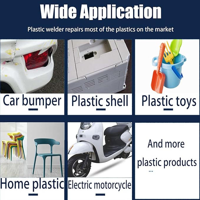 Upgraded 220W Plastic Welder Bumper Repair Kit,2-in-1 Plastic Welding Kit 800PCS Hot Staples & 30pcs Plastic Welding Rods,Hot Stapler Plastic Repair Kit for Car Bumper Kayak Crack Repairs(red)