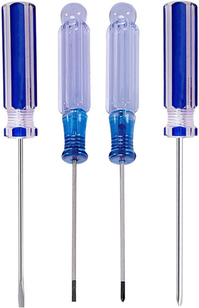 Buspoll small screwdriver tool flat head and Phillips ((PH0/PH00) used to repair toys, musical instruments, microphones loose screws