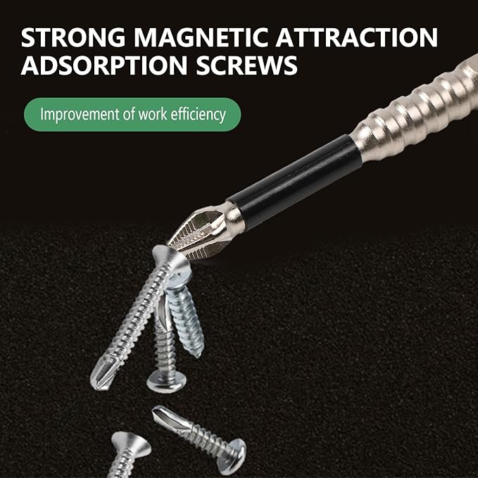 Magnetic Screwdriver Bit Set, high-magnetic screwdriver drill bit set,25 50 65 70 90 150MM Magnetic Screwdriver Bits (12)