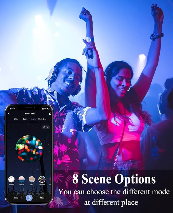 CMARS Smart E12 Base, Candelabra LED Bulbs Work with Alexa Google Home IFTTT, Dimmable and RGB Color Changing Tunable White Chandelier Light Bulbs (2.4 Ghz only) 8 Pack