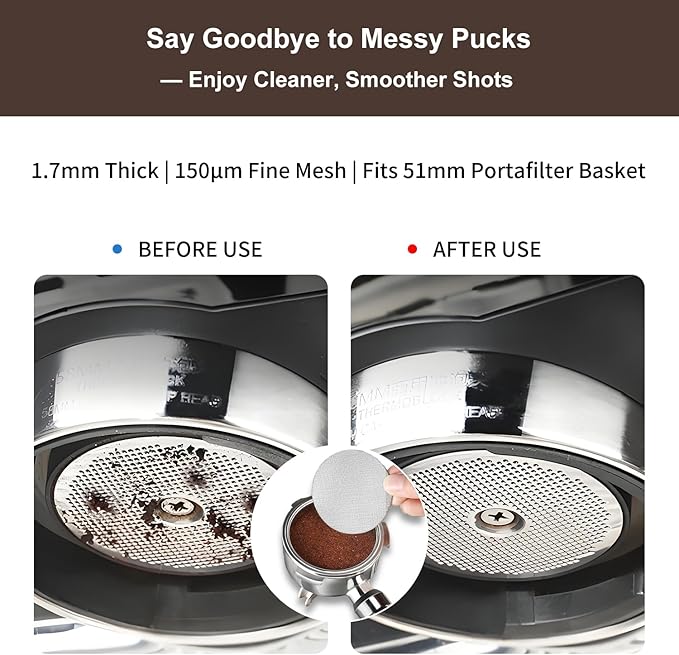 WDT Espresso Distribution Tool, 8x0.35mm Needles Espresso Stirrer with Aluminum Alloy Handle, Stand and 10 Extra Needles, 51mm Espresso Accessories Kit with Dosing Funnel, Puck Screen, Filter Paper