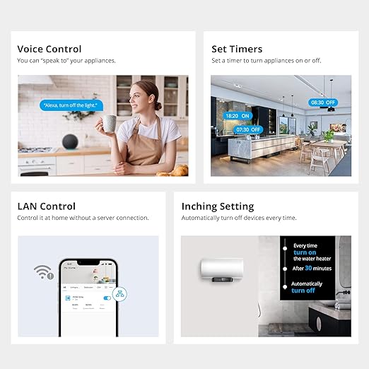 SONOFF POWR316D Elite 16A WiFi Smart Power Meter Switch Smart WiFi Wireless Light Switch with Energy Monitoring,Universal DIY Module for Smart Home, Works with Amazon Alexa & Google Home