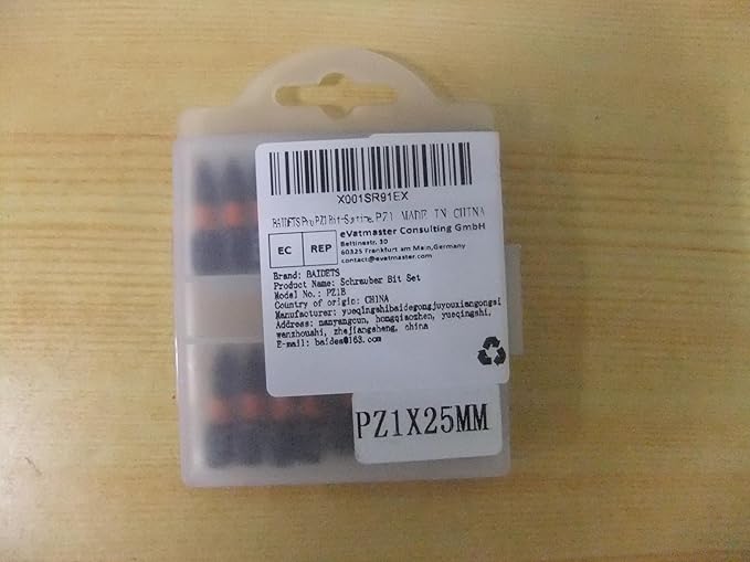 Pro PZ1 Bit Assortment - Screwdriver Bits Set 20Pcs, 25mm Length, Pozi Screwdriver Bit, 1/4 Inch Hex Shank, with Storage Box