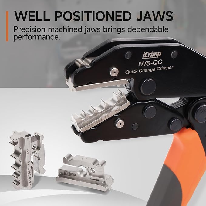 iCrimp Crimping Die for OT/UT Terminals, 20-8 AWG Crimp Die, IWS-X2008 Jaws