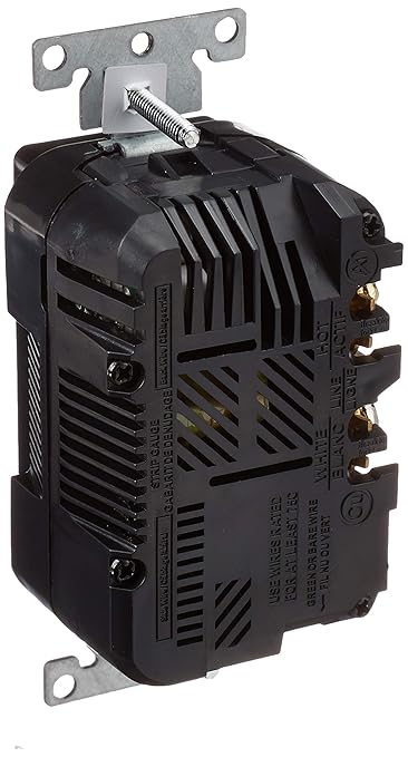 Leviton T5632-E Type-A USB in-Wall Charger with 15A Tamper-Resistant Outlet, USB Charger for Smartphones, Black