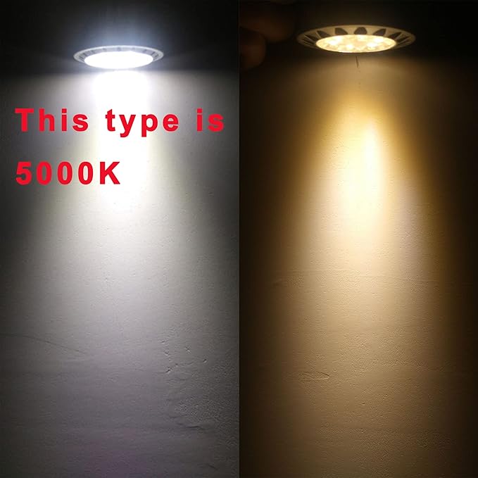 ALIDE 5W MR16 5000K Daylight White Led Bulbs GU5.3, MR16 20W 50 Watt Halogen Replacement, 12V Low Voltage Light Bulb for Accent Outdoor Landscape Track Lighting,Not Dimmable,500lm,38 Deg,6 Pack