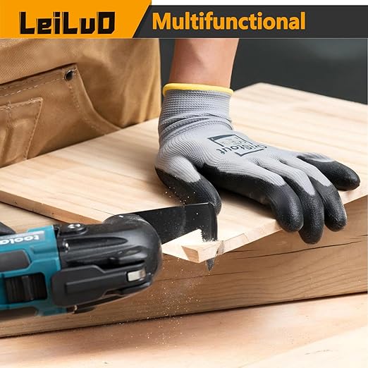 LEILUO 6 Pcs Multitool Oscillating Tool Blade Drywall & Multi-Material Cutting Universal Fit for DeWalt Makita & More