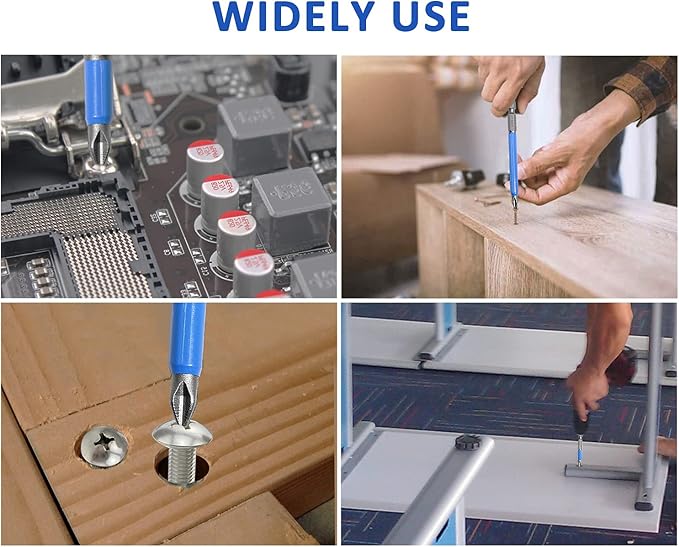 10 Pcs Magnetic Phillips Screwdriver Bit Set 5 inch Long, PH2 Phillips Bits Set, Non-Slip Cross Head Electric Screwdriver Bits Set 1/4" Hex Shank (PH2, 127mm)