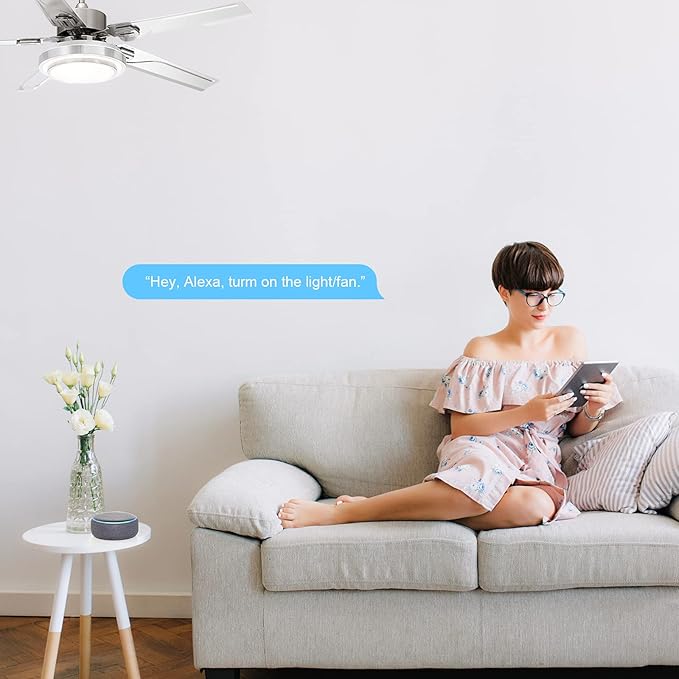 SONOFF iFAN04 WiFi Ceiling Fan Light Controller, APP Control&Remote Control, Compatible with Alexa & Google Home Assistant, No Hub Required(2.4G WiFi)