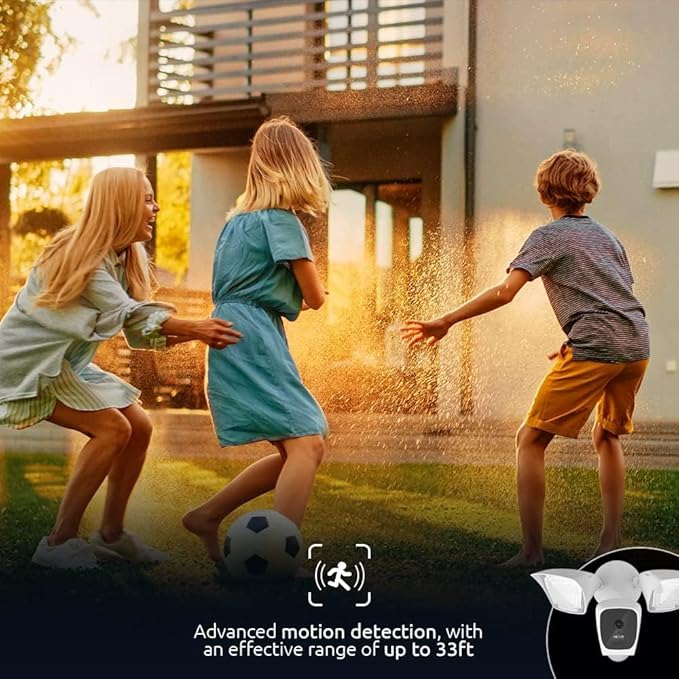 NEXXT Smart Wi-Fi Floodlight Camera - Outdoor Security, 2500 Lumens, 2K 150° View, Weather Resistant, Motion Detection, Night Vision, App Control | Camara de Seguridad