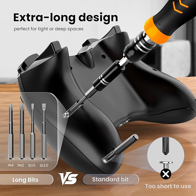 JOREST 115 in 1 Precision Screwdriver Set, Birthday Tool Gifts for Men Dad Him, Magnetic Repair Tool Kit for PC, Laptop, Tablet, iPhone, Macbook, Jewelers, PS5, Xbox, Switch, Game Console, Door &Chair