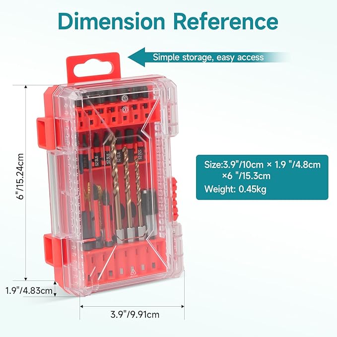 35Pcs Impact Drill and Driver Bit Set with a Storage Case, 28 Magnetic Screwdriver Bits, 3 Hex HSS Drill Bits, 3 Burrs, Magnetic Quick Change Chuck, for Power Screwdrivers