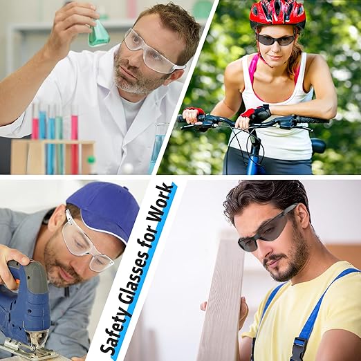 10 Pack Safety Glasses ANSI Z87.1 Scratch Resistant Eyewear for Women Man Lab Goggles Eye Protection
