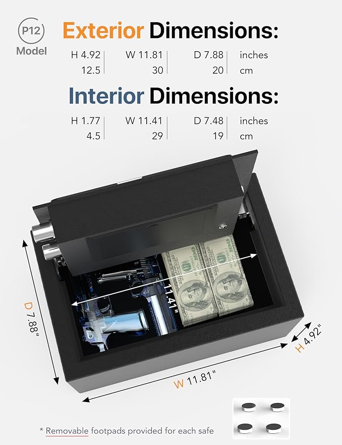 FORFEND Smart Home Safe | WiFi Safebox App Lock/Alarm | Voice Command, Kidnap Alarm, Tamper Detect, Frozen Mode, Sub Account| Digital Safes Anti Theft