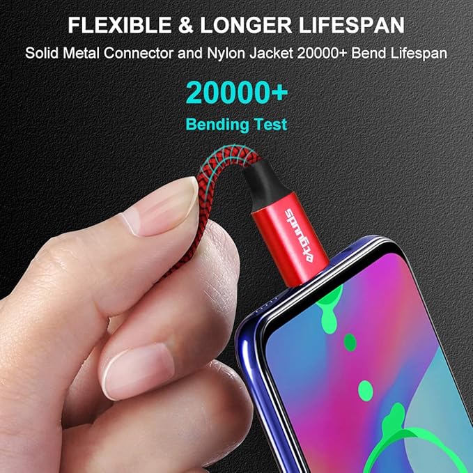 etguuds USB to USB C Cable 1ft, 2-Pack Short USB A to Type C Charger Cord Fast Charging for Samsung Galaxy A15 A25 A35 A55 A54, S24 S23 S22 S21 S20 S10 S10E, Note 20 10, Moto G, for iPhone 16 15