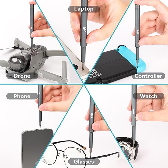 Deli 33-in-1 Precision Screwdriver Sets Magnetic Mini Repair Tool Kit for Home, DIY, Computer, Controller, Glasses, Drone, Watch, Phone, Pad, Switch, PS5, XBOX, Macbook, Electronic. Gift for man.