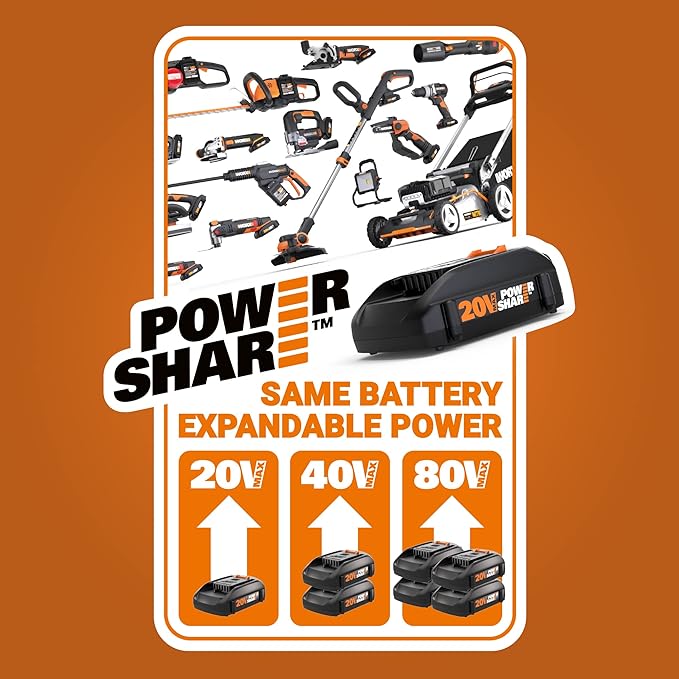Worx WX092L.9 20V Power Share Portable Air Pump Inflator (Tool Only)