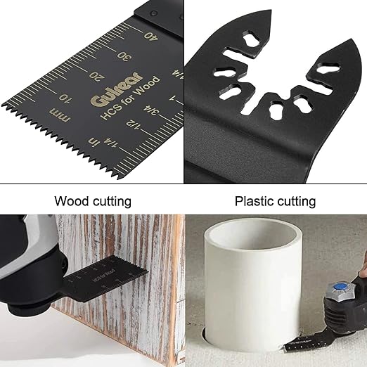 100Pcs Universal Oscillating Tool Oscillating Saw Blades,Oscillating Multitool Blades,Multi Tool Blades Kits,for Dewalt Ryobi Milwaukee tools for Cut Wood,Plastic&Metalm Ideal wood working accessories