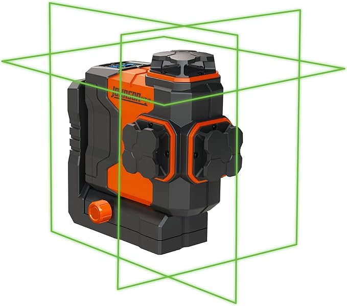 Johnson Level & Tool JLN300-GN3360 Laser Level, Self Leveling, 3x360° Plane Laser with GreenBrite® Technology, Magnetic Base, Hard-shell Carry Case, Lithium Ion Battery, Magnetic Target, Track Mount