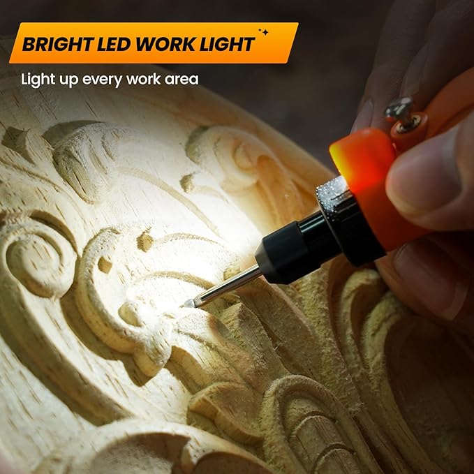 HARDELL Mini Cordless Rotary Tool, 5-Speed and USB Charging Rotary Tool Kit with 69 Accessories, Multi-Purpose 3.7V Power Rotary Tool for Sanding, Polishing, Drilling, Etching, Engraving, DIY Crafts