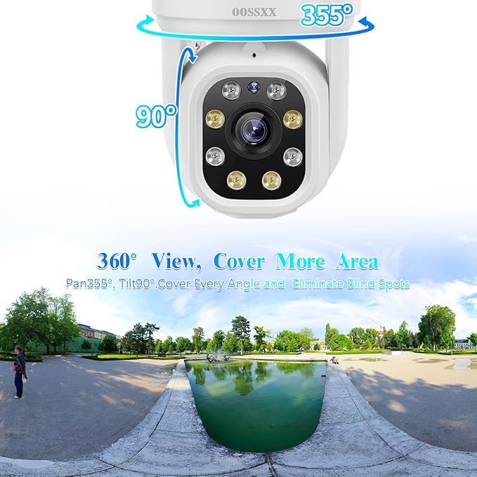 (10’’ UHD Monitor) 2-Way Audio 2-Antennas Enchance WiFi Wireless 5MP PIR Outdoor Camera Wireless Home Security Cameras System with Monitor Indoor Video Surveillance