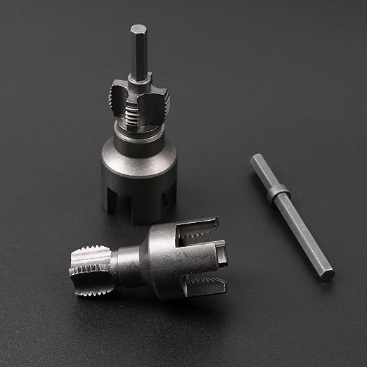 PVC Pipe Threading Tool Kit, 1/2 and 3/4 inch Dies, Internal and External Threader Set, 2-Piece