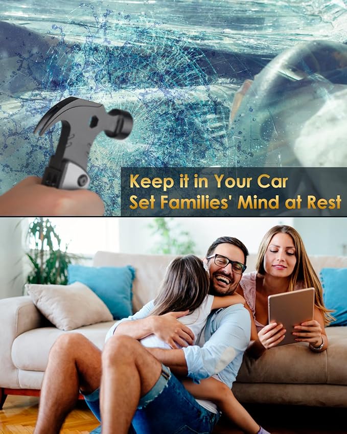 Dad Gifts for Fathers Day from Daughter Son Wife - Multitool Hammer Gifts for Men Camping Accessories 13 In 1 Survival Multi Tools Hammer Cool Gadgets for Men Adults Husband Grandpa Women Birthday