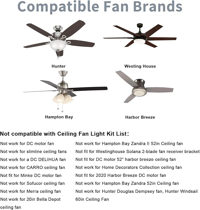 Universal Smart WiFi Ceiling Fan Remote Control Kit, Compatible with Alexa, Google Assistant and Smart Life App, No Hub Required DIMMER