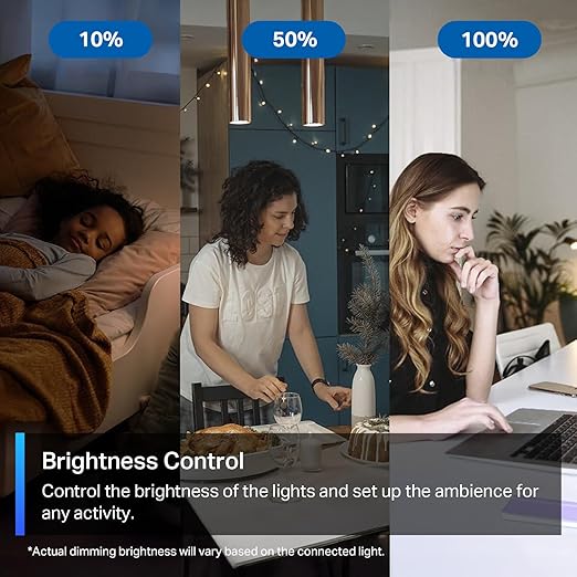 TP-Link Tapo Matter Smart Dimmer Switch, Single Pole, Neutral Wiring & 2.4 GHz WiFi Required, Compatible with Alexa, Siri, Google Home, Bixby, UL Certified Light Switch, (4-Pack)