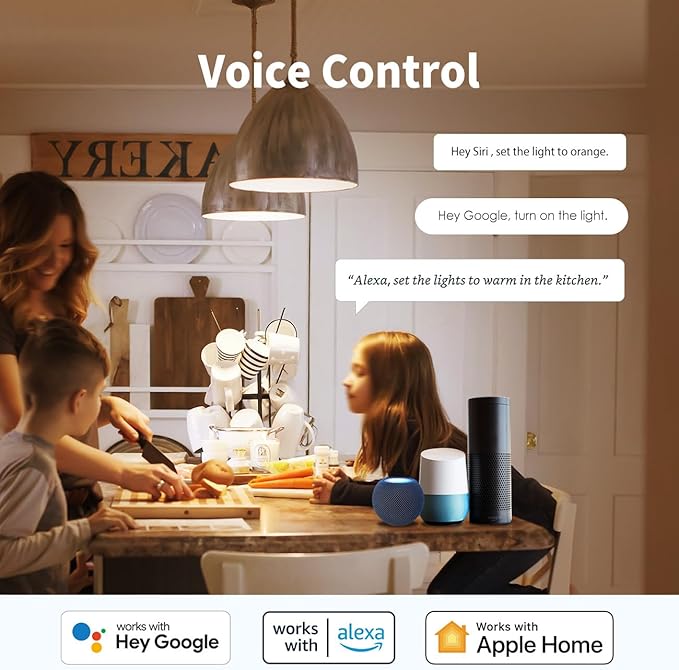 ANWIO A19 Matter Smart Light Bulbs 8.5W (60W Replacement) A19 E26 LED Bulb Compatible with SmartThings App, Alexa, Google Assistant, Color Changing, Hub Required, 806lm 8.5W(60W Equivalent) 2 Pack