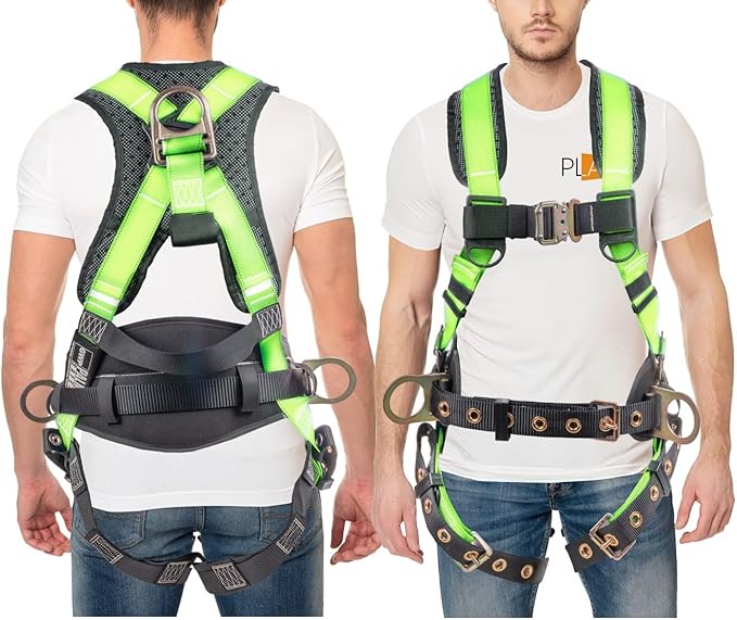 Palmer Safety Hammerhead 5pt Safety Harness Back Padded, QCB Chest, Tongue Buckel Legs Straps, Back & Side D-Rings