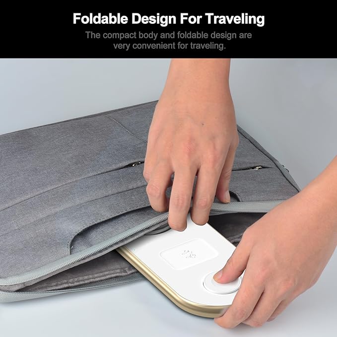 2025 Upgraded 3 in 1 Charging Station for Apple Devices, Fast Magnetic Mag-Safe Wireless Charger Stand for iPhone 16/15/14/13/12 Series & Apple Watch 1-9/Ultra & AirPods Pro (Gold)