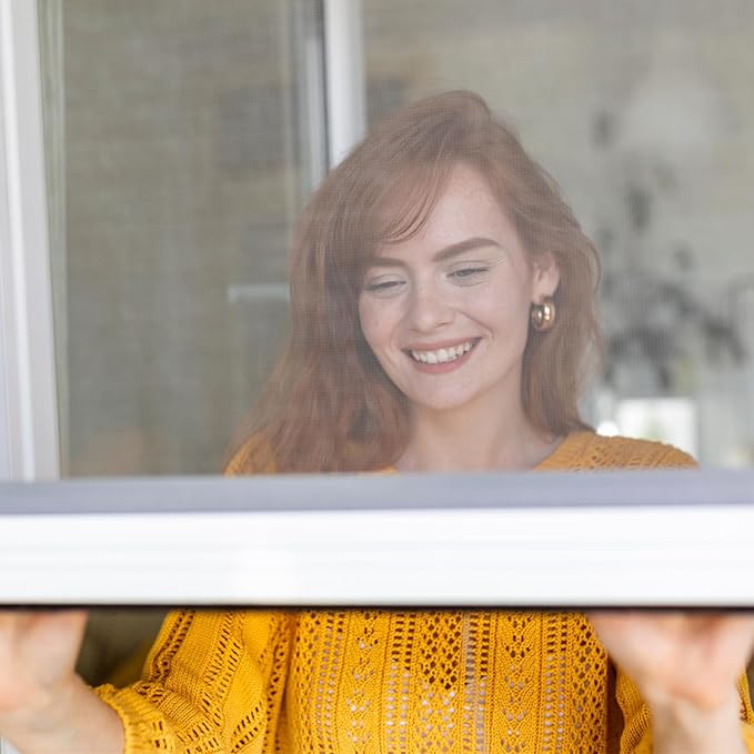 Screen Repair Kit, King&Charles 4 in 1 Screen Roller Tools with Bearing & Removal Hook & Clips(8 pcs) & Spline(32 ft) and User Manual, for Install/Replace Door Window Mesh