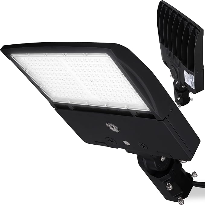 RuggedGrade 277-480V - 150 Watt NextGen IV Series LED Parking Lot Light - 22,500 Lumen - Color Selectable 30K/40K/50K - Slip Fit Mount - Black